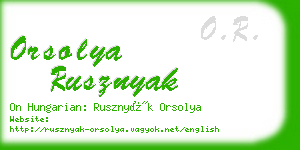orsolya rusznyak business card